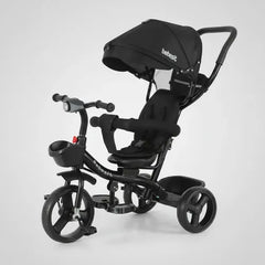 Triciclo 360° Joy 3 Con Luz Y Barra De Empuje Negro Bebesit Negro