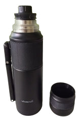 Termo Vivendi De 1200 Ml De Acero Inox Negro Libre De Bpa Negro