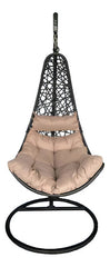 Sillon Hamaca Nido Colgante Simil Rattan Marron Tio Musa Color Marrón Huevito