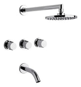 Grifería Ducha Bañera Con Trans Fv California Plus 0103/17p Plateado Cromado