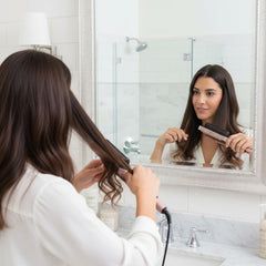 Planchita De Pelo Ga.ma Waver Y Brush Keration Led T220c Cts Rosa