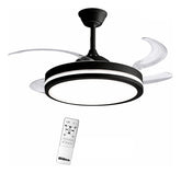 Ventilador De Techo Liliana 40 Vthn603r Palas Retractiles 4 1.06 Cm 50/60hz Negro Transparente Plástico