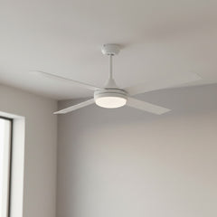 Ventilador Techo Liliana Vthb704r 4 Aspas Control Remoto Led 1.2 M Blanco Blanco Metal 4
