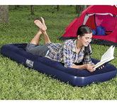 Colchon Inflable De 1 Plaza Bestway Flocked Air 67000 Tm Azul