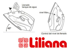 Plancha A Vapor Liliana Blacksteam Rpv910 C/rociador 1300w C Color Gris Oscuro