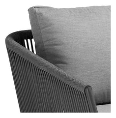 Juego Sillones Living Jardin Exterior Diva Aluminio Tio Musa Color Gris