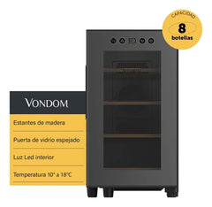 Cava De Vinos Vondom Para 8 Botellas Con Estantes De Madera