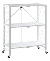 Organizador Multiuso 3 Estantes Plegable Ruedas Tm Blanco Cs