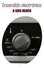 Horno A Gas Touch Longvie H6900xt C/vent. Tang. Grill Eléct. Color Acero Inoxidable