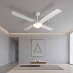 Ventilador Techo Liliana Vthb704r 4 Aspas Control Remoto Led 1.2 M Blanco Blanco Metal 4