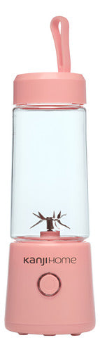 Licuadora Portatil Kanji Kj-pl001p Rosa 6 Cuchillas Usb Rosa
