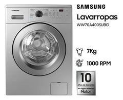 Lavarropas Automático Samsung Inverter Hasta 7kg Color Plata