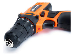 Taladro Atornillador Inalámbrico De 10mm Daewoo Dacd1210 12v + 1 Batería De 1.3ah Naranja