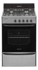 Cocina A Gas Longvie 12231x 56cm Inox Cajón Parrilla Color Acero Inoxidable