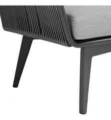 Juego Sillones Living Jardin Exterior Diva Aluminio Tio Musa Color Gris