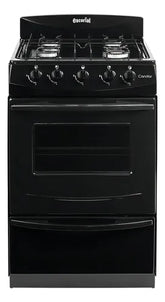 Cocina Escorial Candor S2 Black Color Negro Con Puerta Con Visor Gas Envasado