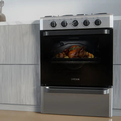 Cocina Multigas Drean Cd5602ai0 Inox 56cm 4 Hornallas Gris