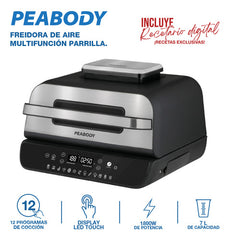 Freidora De Aire Peabody Pe-afg03n 7l Negra 1.8kw Color Negro