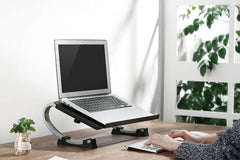 Base Para Notebook Escritorio Movil Regulable Onebox Obs1 Negro