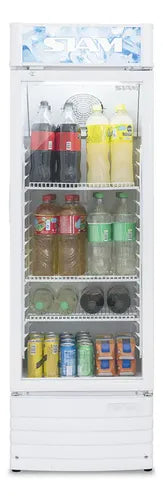 Heladera Exhibidora Vertical Siam Hsi-ev229b2 229 Litros Con Cerradura Blanco