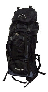 Mochila Camping Trekking Outdoor Negro Gris Oscuro 90lts