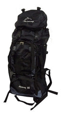 Mochila Camping Trekking Outdoor Negro Gris Oscuro 90lts