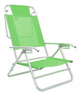 Reposera Playera De Aluminio 5 Posiciones Coversol Verde Cts Verde