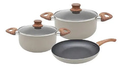 Bateria Set 5 Piezas Carol Cacerolas Sarten Aluminio Beige