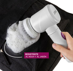 Cepillo Eléctrico Limpia Prendas Y Zapatillas 5 En 1 Atma Lz1223pi Recargable Por Usb Blanco