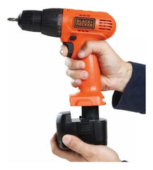 Kit De Taladro Atornillador Inalambrico Black Decker Cd121ka Naranja Claro 50