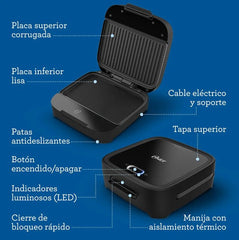 Sandwichera Electrica Oster Ckstsm400 750w Compacta Negro