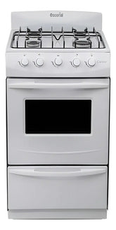 Cocina A Gas Natural Escorial Candor S2 Blanca Blanco