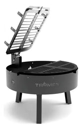 Fogón Asador Tromen Duomo 650 Apto Carbón Leña + Estaca Cruz