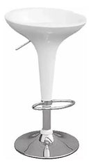 Banquetas Altas X2 Desayunador Blanco Cocina Taburete Barra Cromado Negro