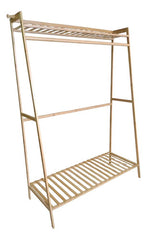 Organizador Perchero Estantes Bambu Variable De Alturas Marrón