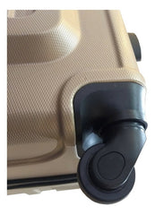 Set 3 Valijas Rigidas Premium Viaje Con Ruedas Color Dorado Dorado Oscuro Tm 61902 Dorado