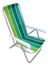 Reposera Plegable Botafogo 4 Posiciones Aluminio Tio Musa Verde