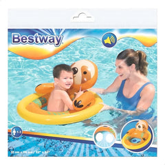 Inflable Asiento Animales Bestway 34058 Flotador Bebe Amarillo