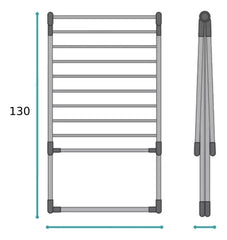 Tender Plegable Reforzado Pie Alas Base Canasto Para Ropa Cs Gris