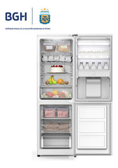 Heladera Inverter No Frost Bgh 312l Brc330i2a Color Dark Inox