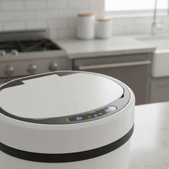 Cesto De Basura Con Sensor Inteligente Vivendi De 15lts Blanco