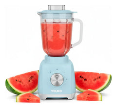 Licuadora De Mesa Yelmo Lc-1015 Jarra Vidrio 750w 1.5 Litros Celeste Cuchillas Inoxidable 2 Velocidades