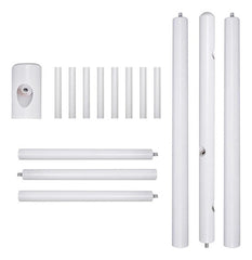 Perchero De Pie De Madera Con Base De 3 Soportes Blanco