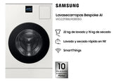 Lavasecarropas Samsung Wd22fb8690be Bespoke Ia 22kg Blanco