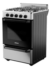 Cocina Multigas Drean Cd5602ai0 Inox 56cm 4 Hornallas Cs Gris