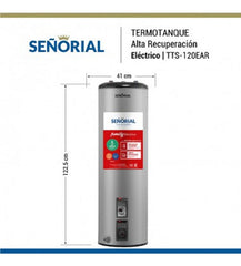 Termotanque Electrico Señorial Tts-120 Ear Color Gris Plata 120 Litros