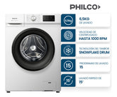 Lavarropa Philco Phlf65102 Tecnología Snowflake Drum Carga Frontal 6.5 Kg. Centrifugado 800 Rpm Blanco