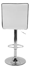 Pack De 2 Banquetas Giratorias Y Altura Ajustable Con Respaldo De Ecocuero Blanco Para Barra O Cocina Vivendi