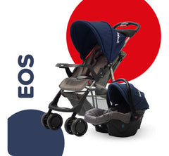 Cochecito Con Huevito Travel System Eos Bebesit 1337ts Color Azul Oscuro Chasis Negro