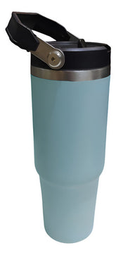 Vaso Termico Acero Inox Frio Calor Manija 900ml Tm Celeste C 972-784-0022 Liso